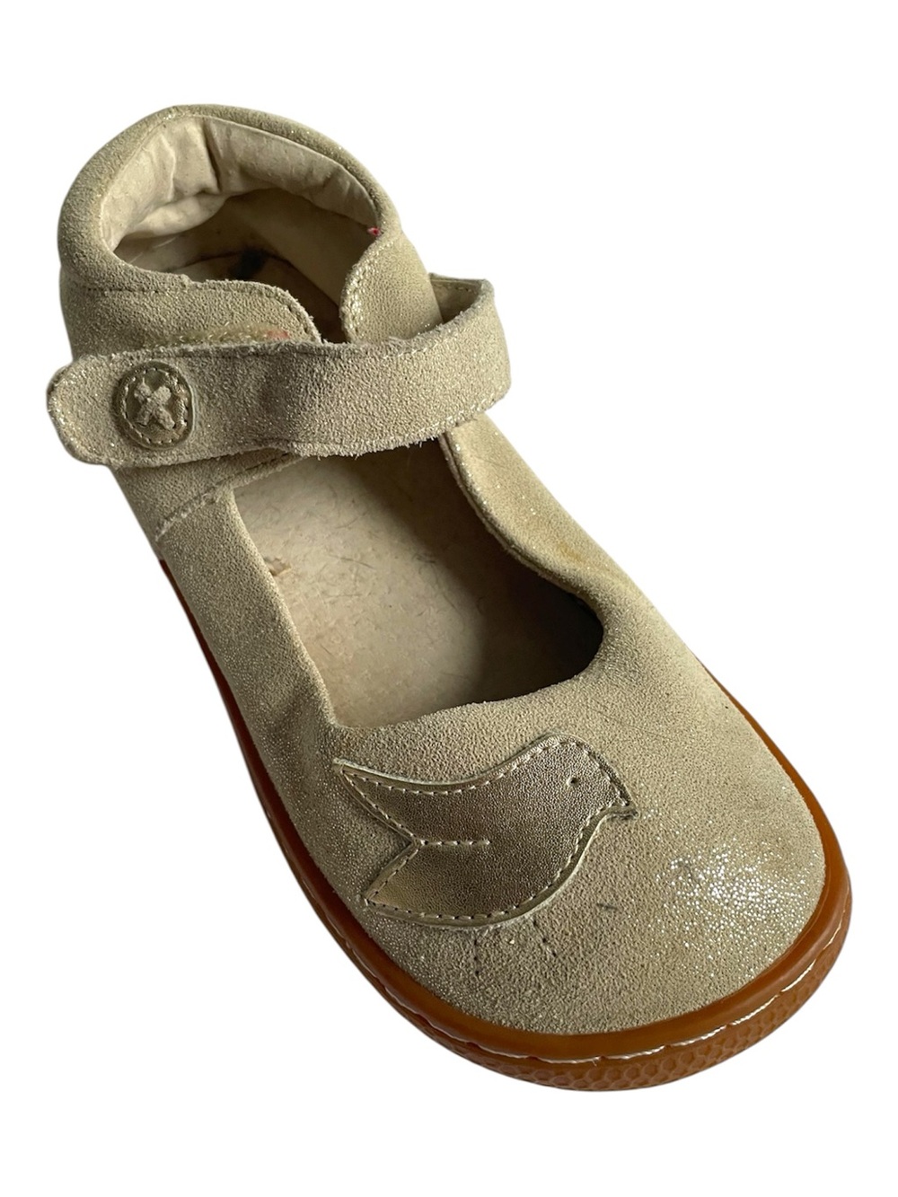LIVIE & LUCA Shoes Pio Pio Mary Jane Shoes Flats Strap Sparkle Bird Appliqué